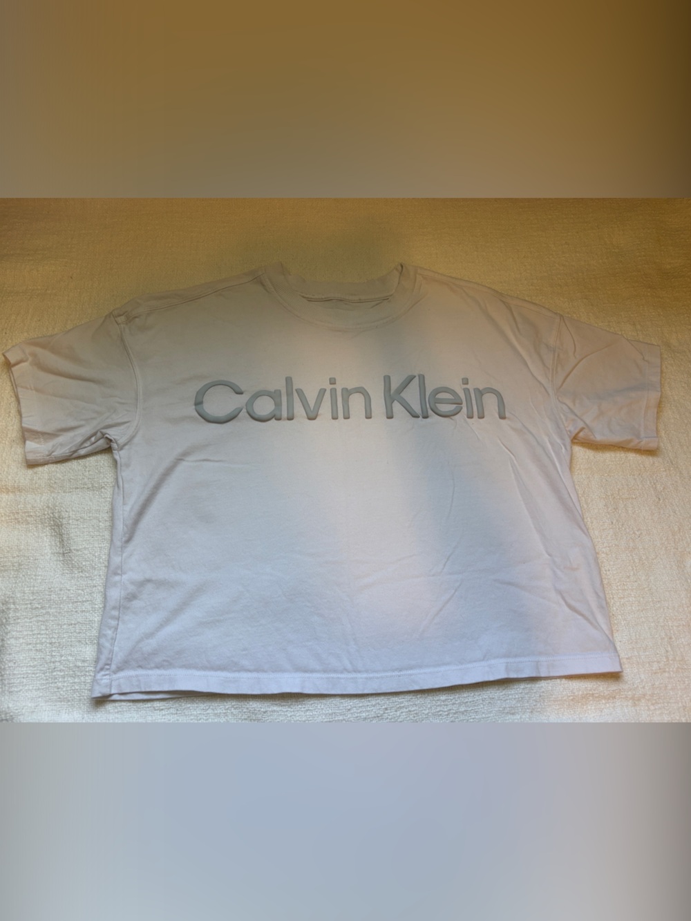 Calvin Klein White Boxy Logo T-Shirt